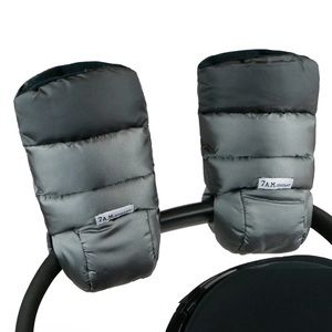 7am Enfant Classic Warmmuff Stroller Gloves with Sherpa Lining Metallic Grey